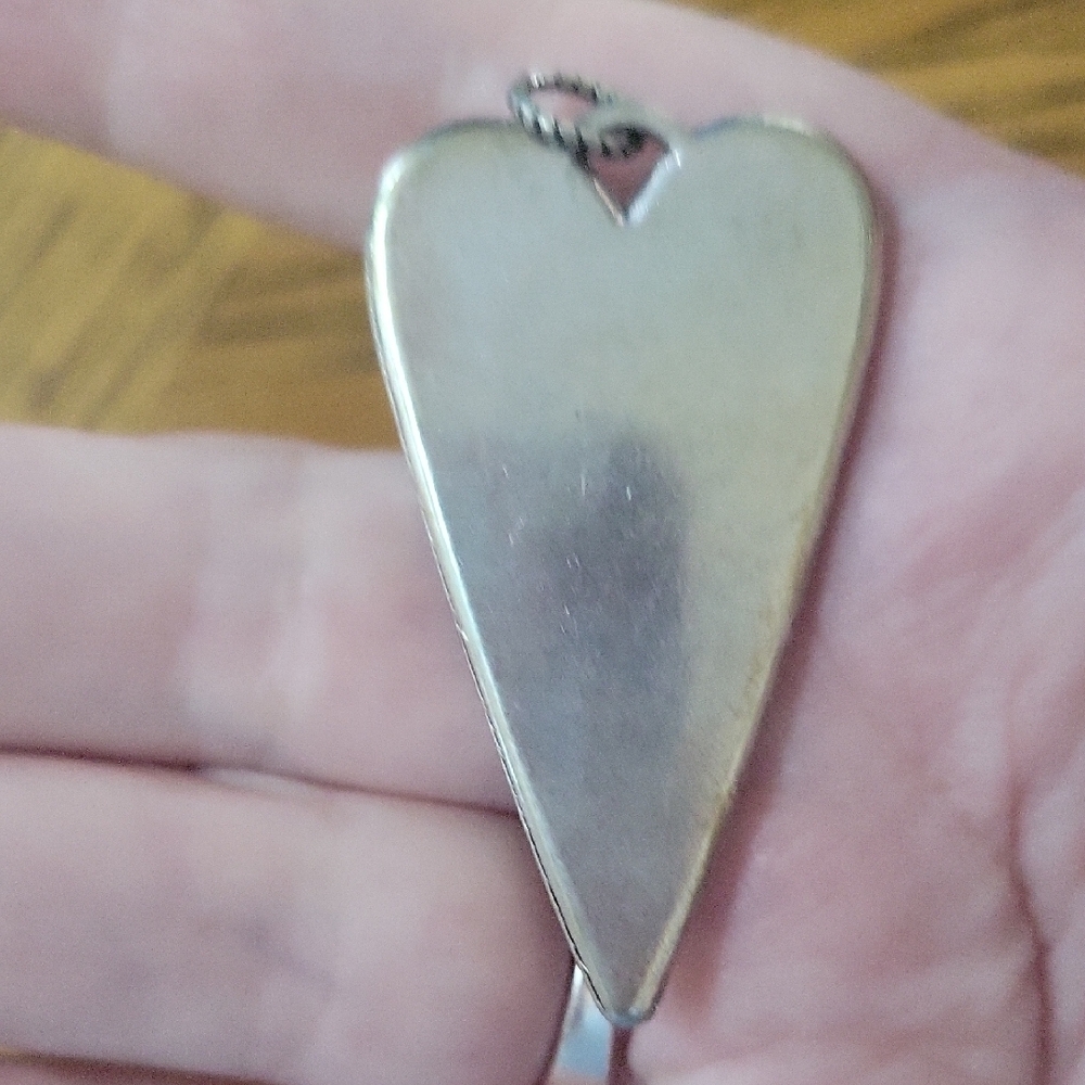 Silver and Blue Heart Pendant - Picture 3 of 3